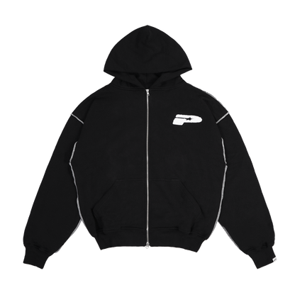 LUCY ZIP HOODIE BLACK