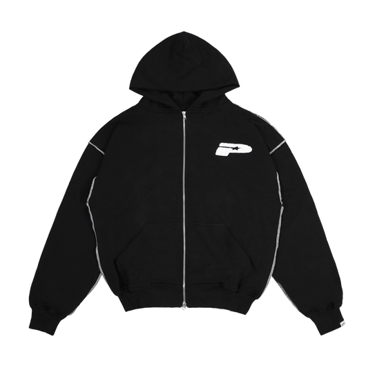 LUCY ZIP HOODIE BLACK