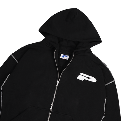 LUCY ZIP HOODIE BLACK